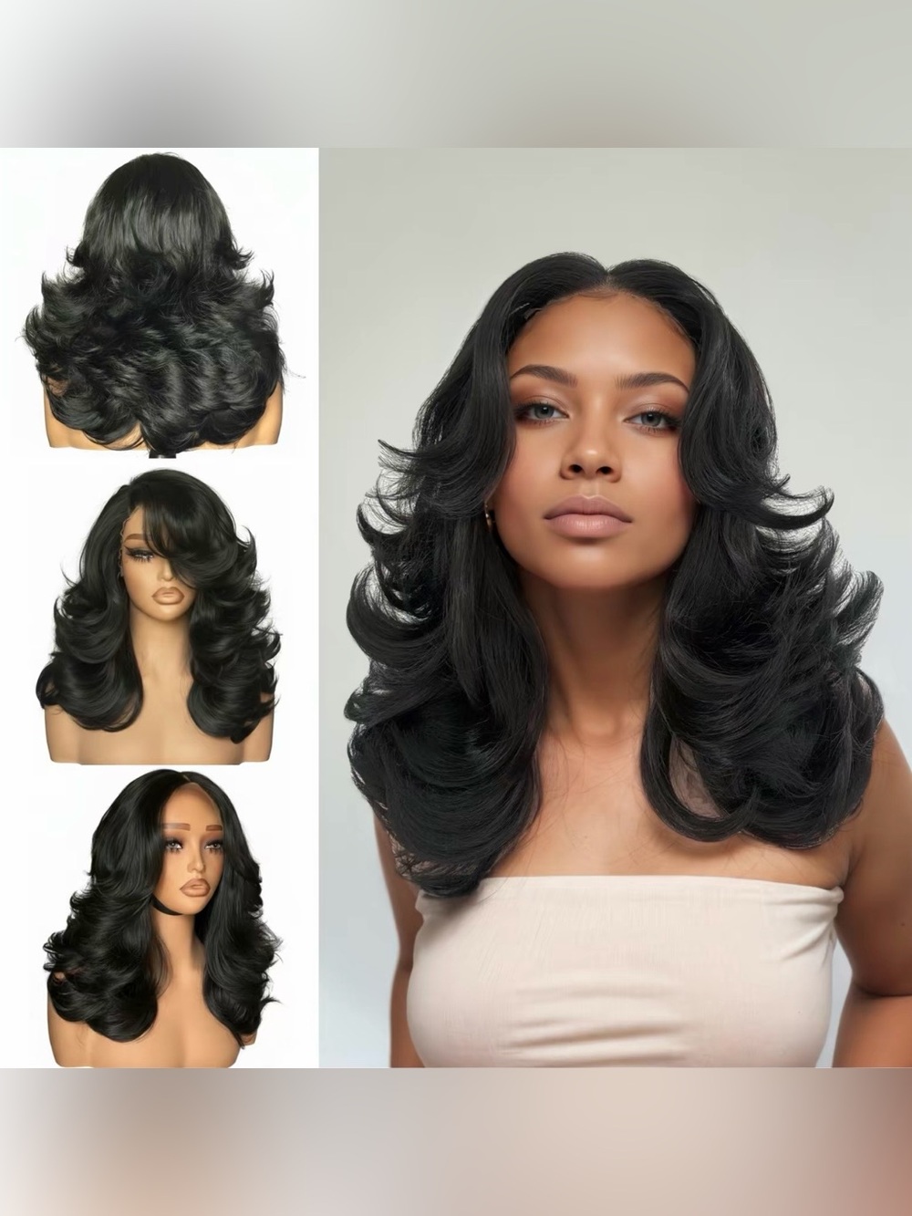 Detroit Layers Beginher Hair Extra Full & Voluminous T part wig
